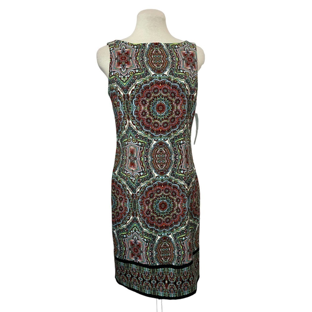 London Times Floral Sleeveless Sheath Dress Size 4